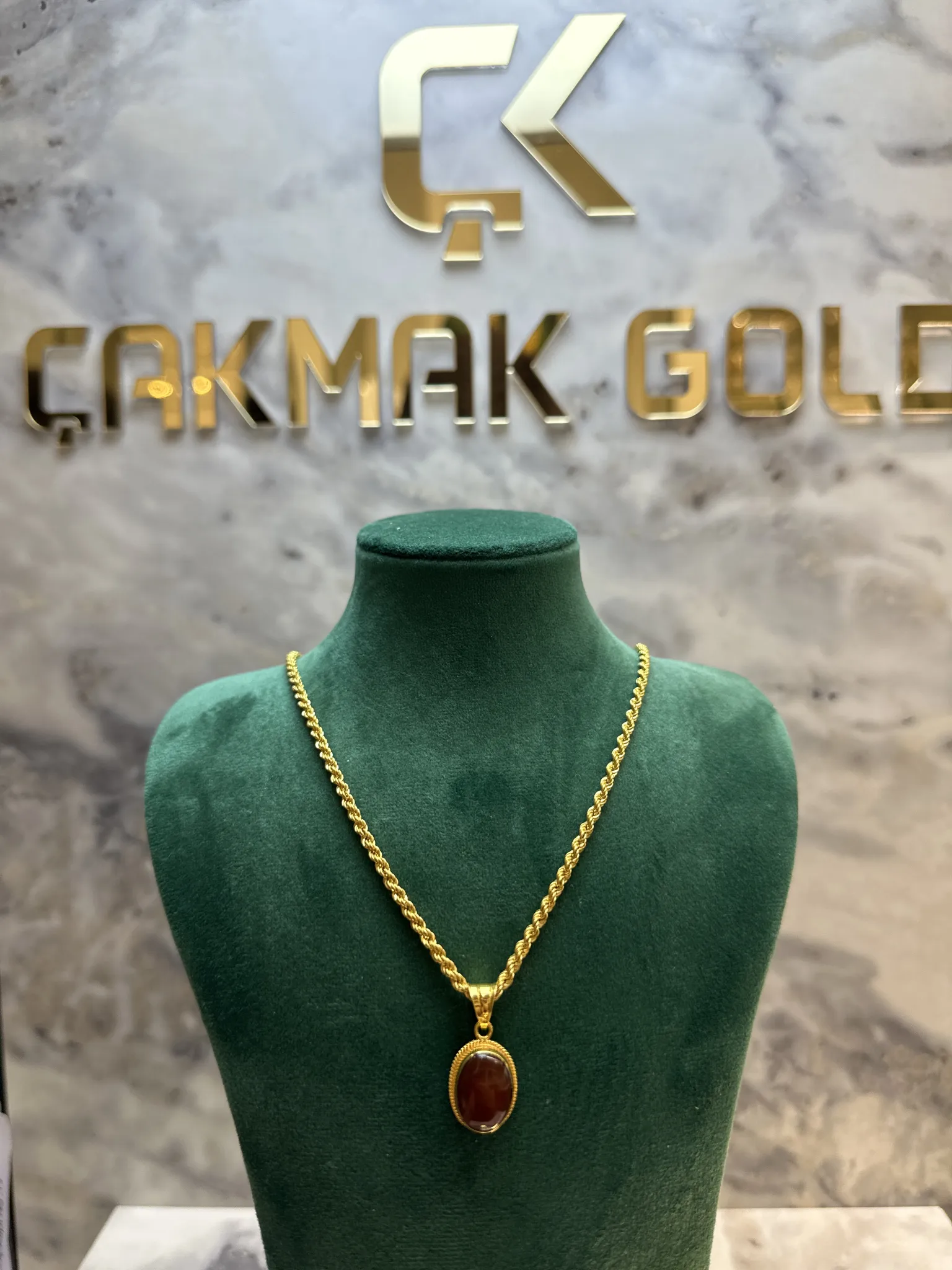 AKİK TAŞLI KOLYE UCU