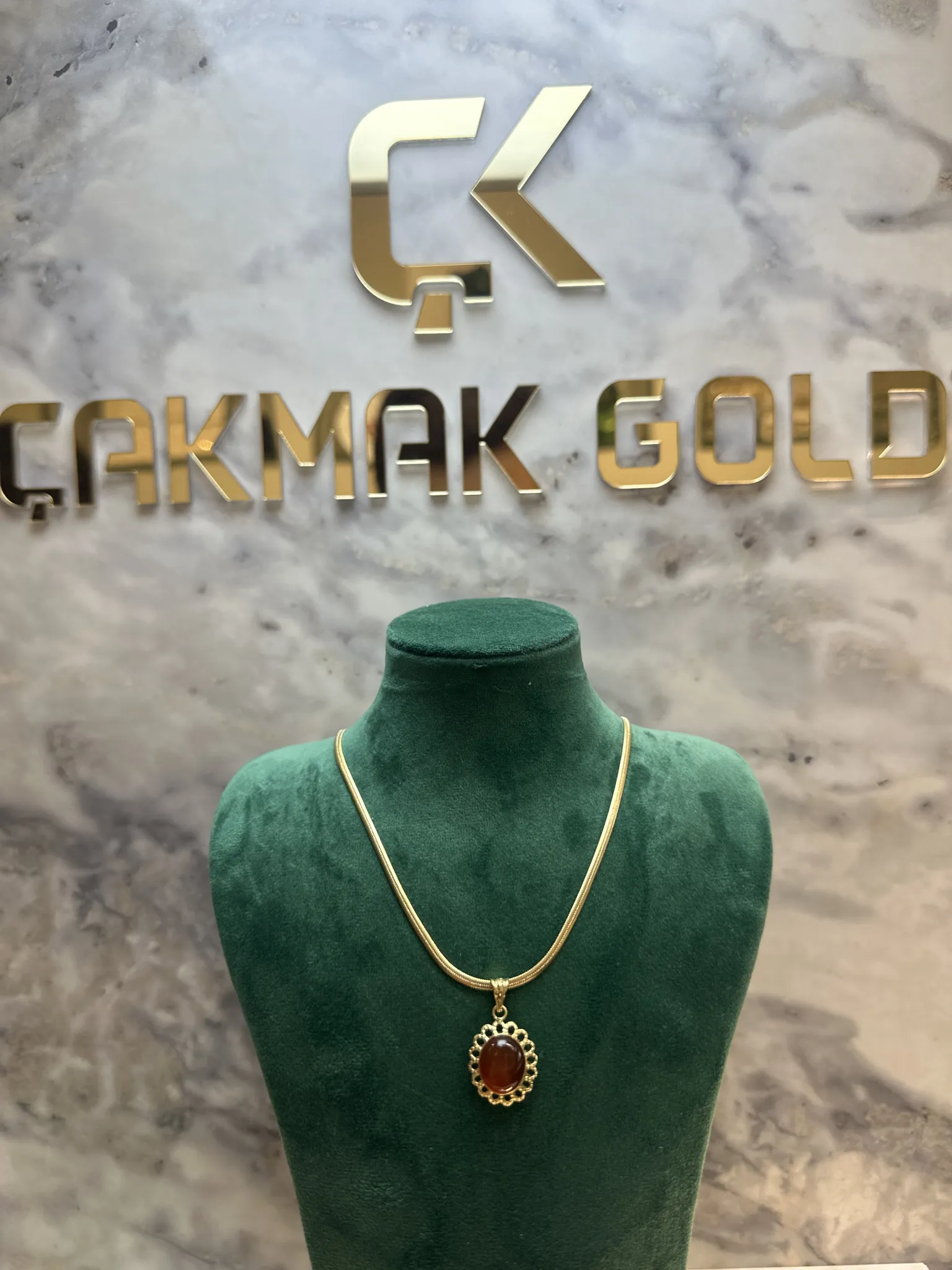 AKİK TAŞLI KOLYE UCU